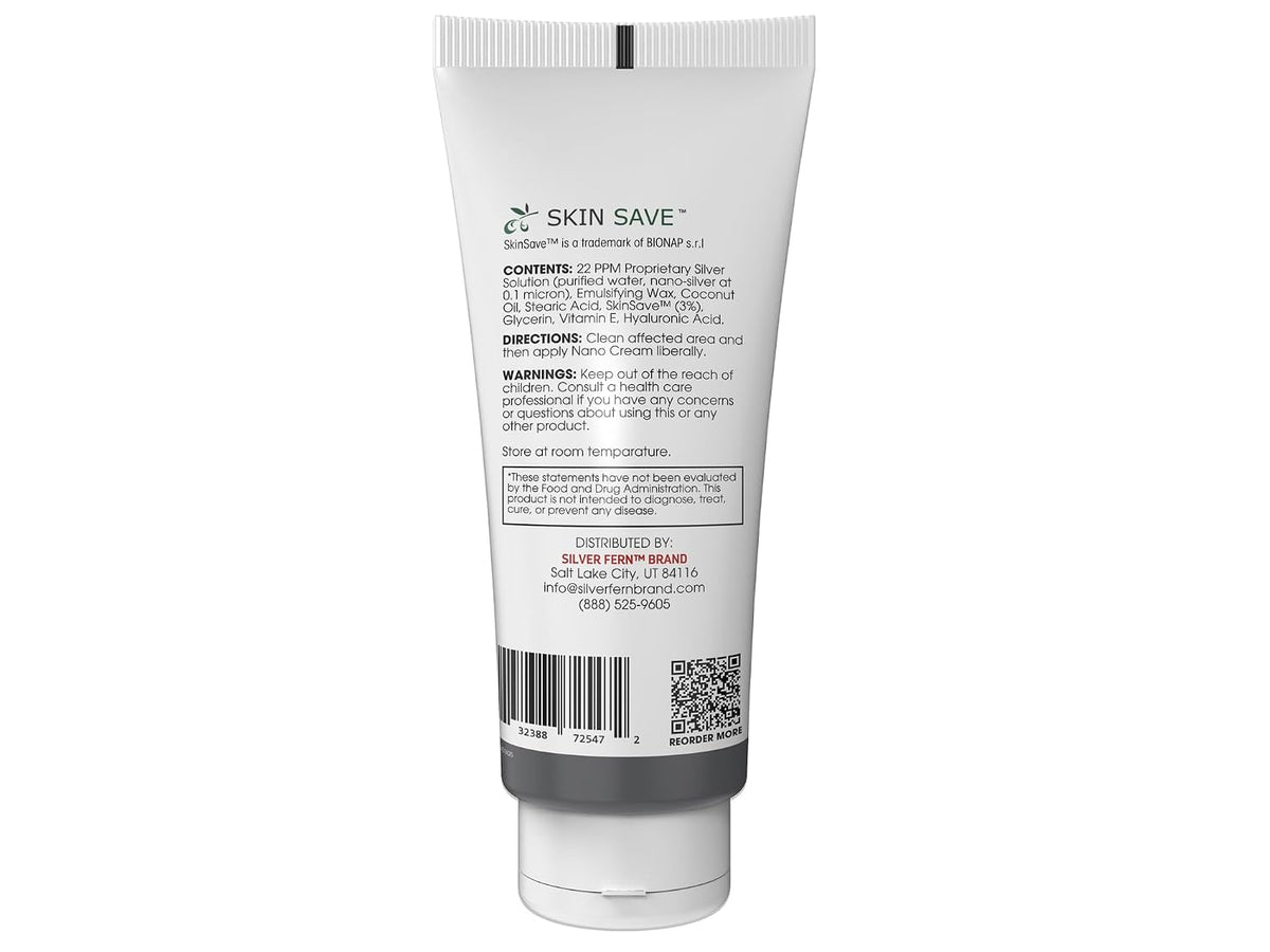 Silver Fern Nano Cream Unscented Skin Cream | Premium Skin Care: Made with 8 clean ingredients to help keep skin looking and feeling calm, comfortable, and resilient.
