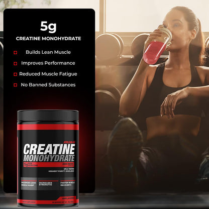 ATHLEAN-X X-CREATINE Pure Micronized Creatine Monohydrate Powder - Supports Muscle Strength, Power, and Recovery - Gluten-Free, Non-GMO, Performance Enhancing Supplement (90 Servings)