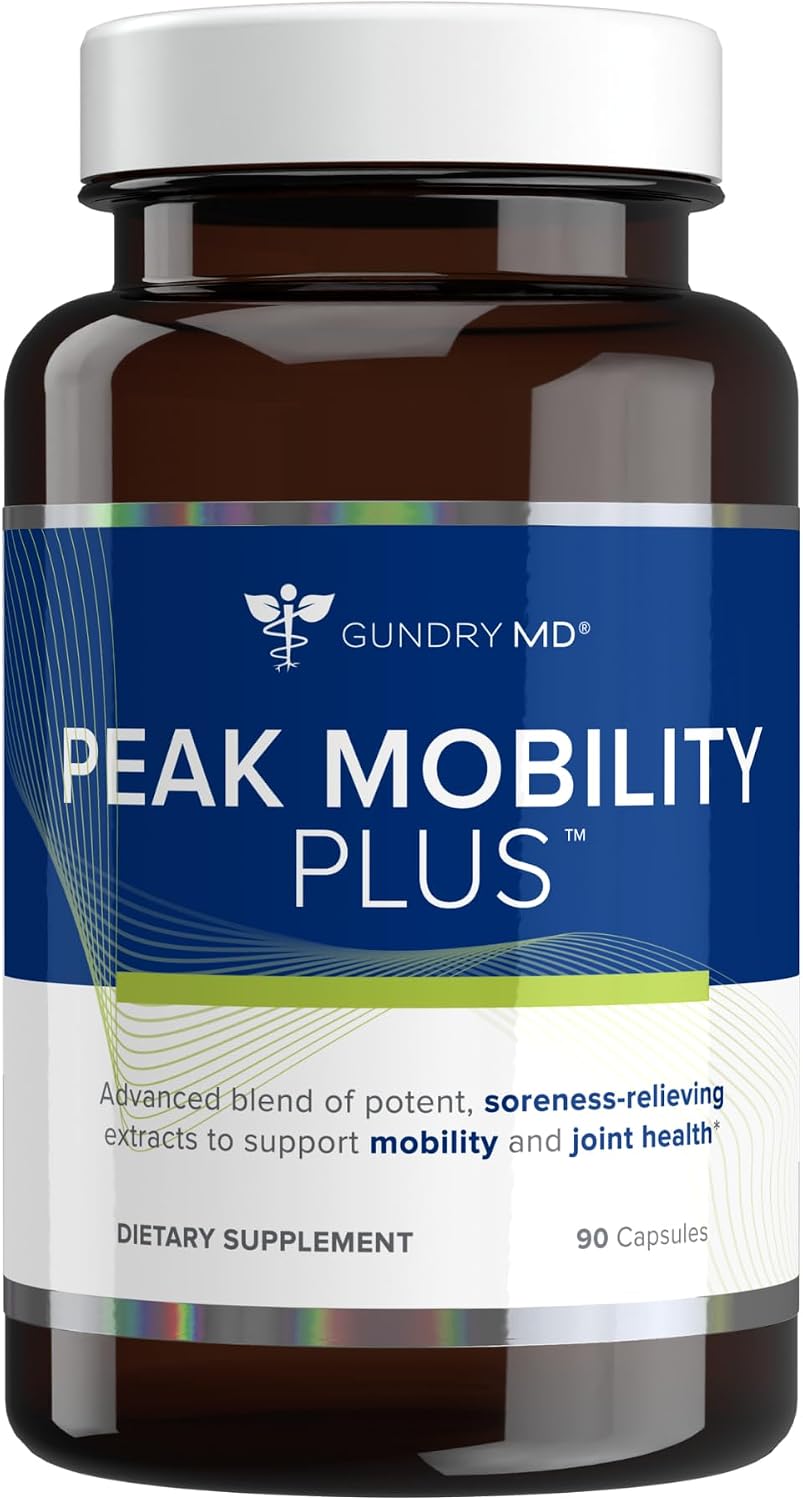 Peak Mobility Plus Advanced Joint and Flexibility Support Formula, 60 Count | Support Flexibility and Range of Motion, 3 Capsules Daily, Sugar & Artificial Sweetener Free, Antixodants & Polyphenols