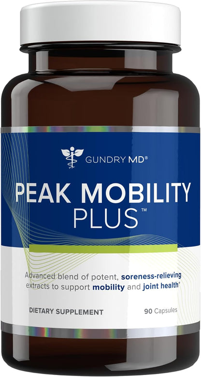 Peak Mobility Plus Advanced Joint and Flexibility Support Formula, 60 Count | Support Flexibility and Range of Motion, 3 Capsules Daily, Sugar & Artificial Sweetener Free, Antixodants & Polyphenols