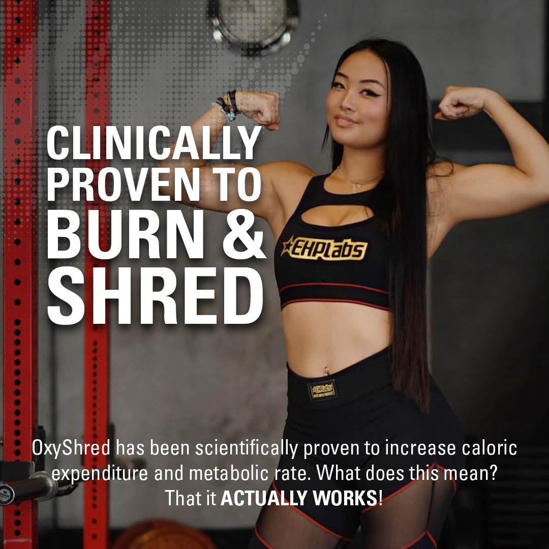 EHP Labs OxyShred Pre Workout Powder - Preworkout Powder with L Glutamine & Acetyl L Carnitine, Energy Boost Drink - Cosmic Blast, 60 Servings