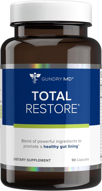 Gundry MD® Total Restore Gut Lining & Digestive Support, 30 Servings | 20 Gut Health Supporting Ingredients, Keto Friendly, Sugar & Artificial Sweetener Free, Active Lifestyle Support