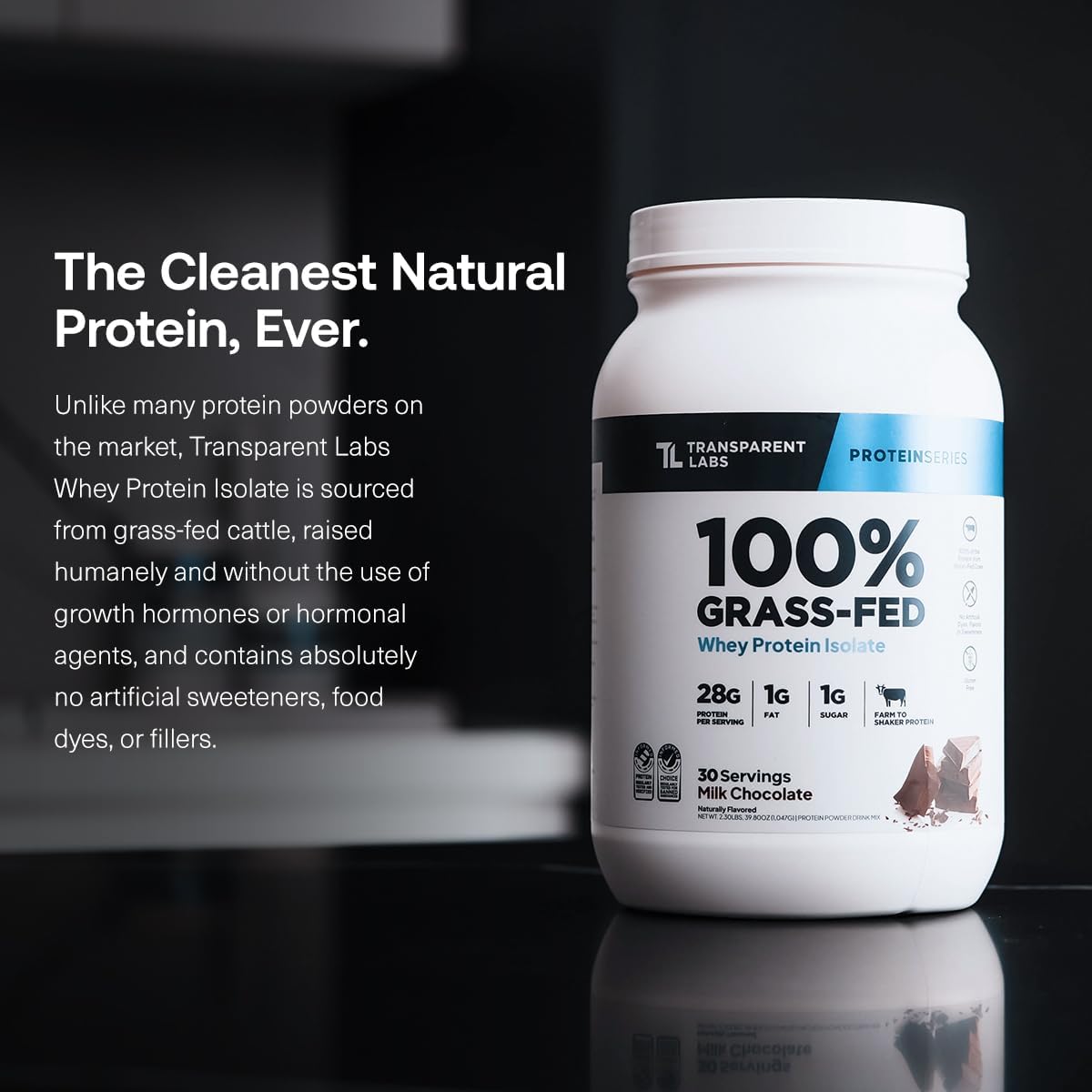 Transparent Labs Grass-Fed Whey Protein Isolate (30 Servings, Chocolate Peanut Butter) & Grass-Fed Whey Protein Isolate (30 Servings, Oatmeal Chocolate Chip Cookie)