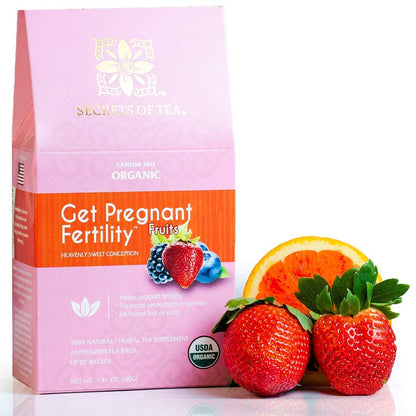 Secrets Of Tea Get Bundle of Fertility Tea Fruit Flavor and Prenatal Vitamin for Women with DHA