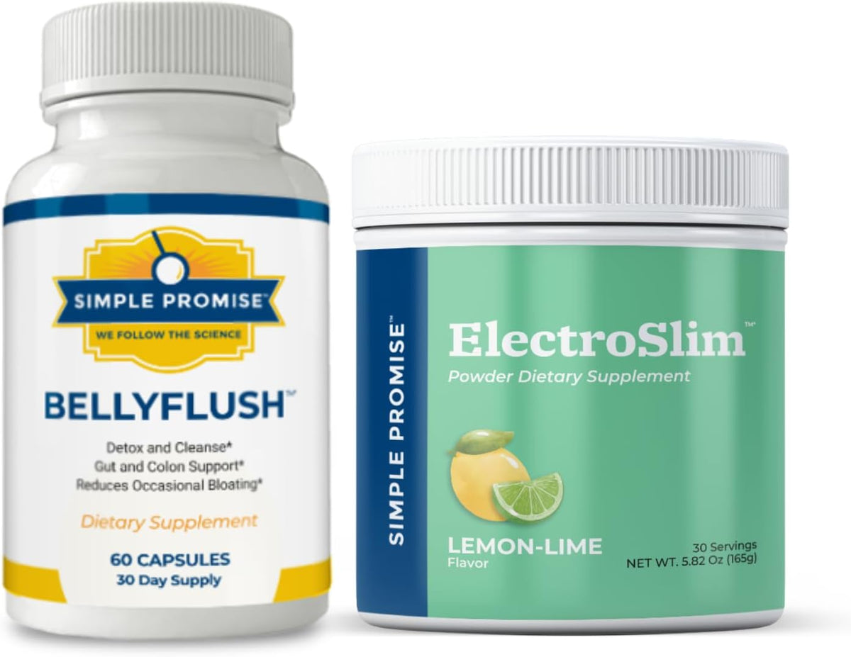 BellyFlush and ElectroSlim Bundle - Gut-Hydration - Capsules, Electrolytes | Gut-Hydration Daily Pair, For Lighter Days, With Milk Thistle and Minerals, Capsules Plus a Stick, 30 Day Supply, Vegan