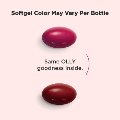 OLLY Ultra Women's Multi Softgels, Overall Health and Immune Support, Omega-3s, Iron, Vitamins A, D, C, E, B12, Daily Multivitamin, 30 Day Supply - 60 Count