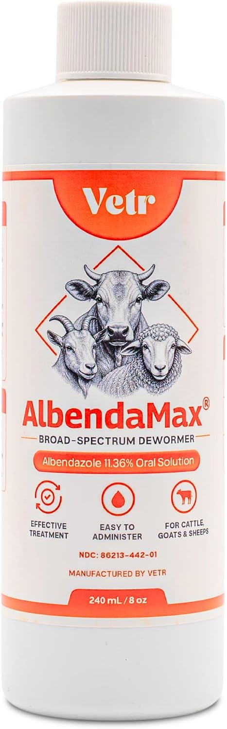 vetr AlbendaMax Oral Suspension, Liquid for Cattle, Sheep & Goats – 240 mL