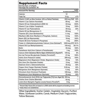 YHN Prenatal DHA, Prenatal Vitamins for Mother and Child, Certified Kosher, 180 Count