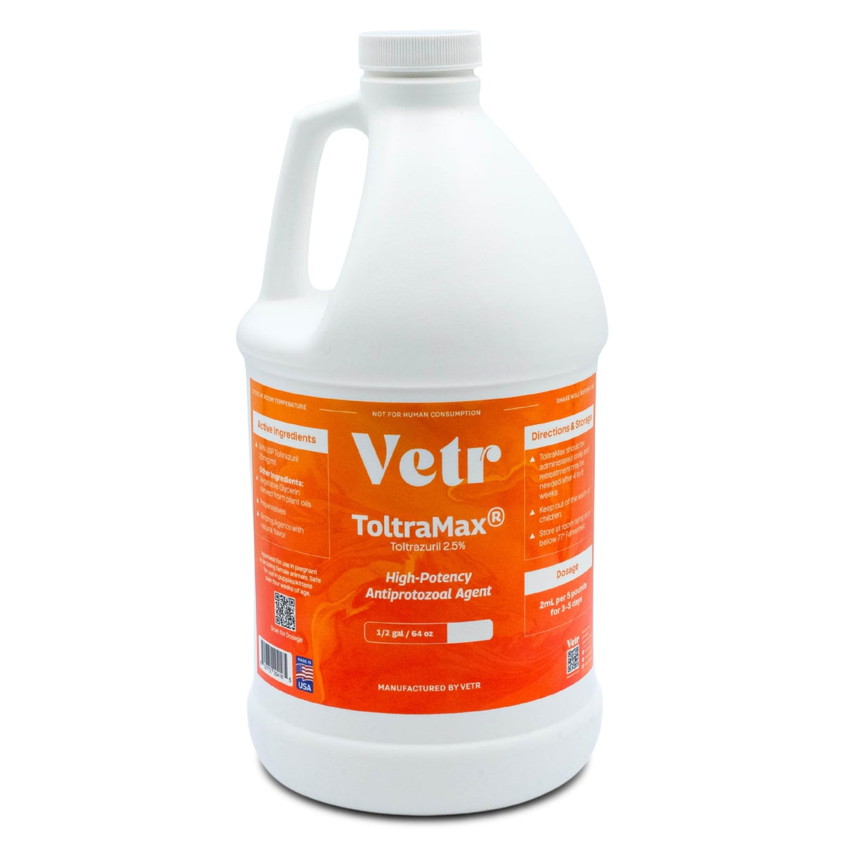 Toltrazuril 5.0% for Horses, Dogs, Cats, 60mL/2 Ounce, for Non-Food Chain Animals