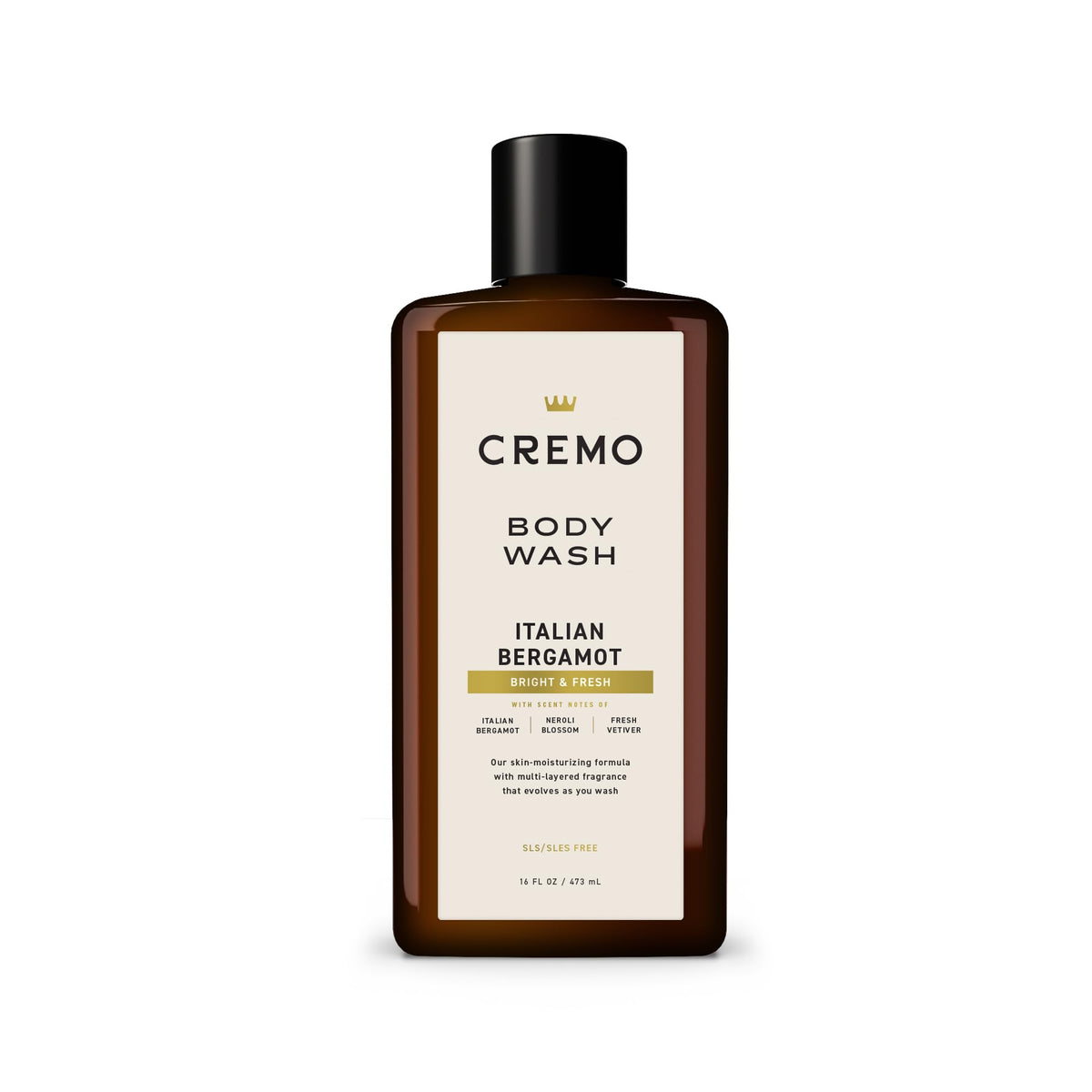 Cremo Body Wash for Men, Rich-Lathering Italian Bergamot, 16 Fl Oz