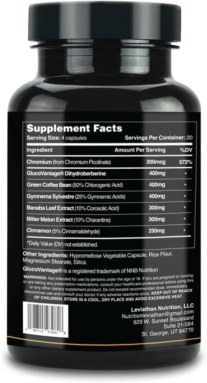 Leviathan GlucoSurge, GDA with 400mg GlucoVantage Dihydroberberine