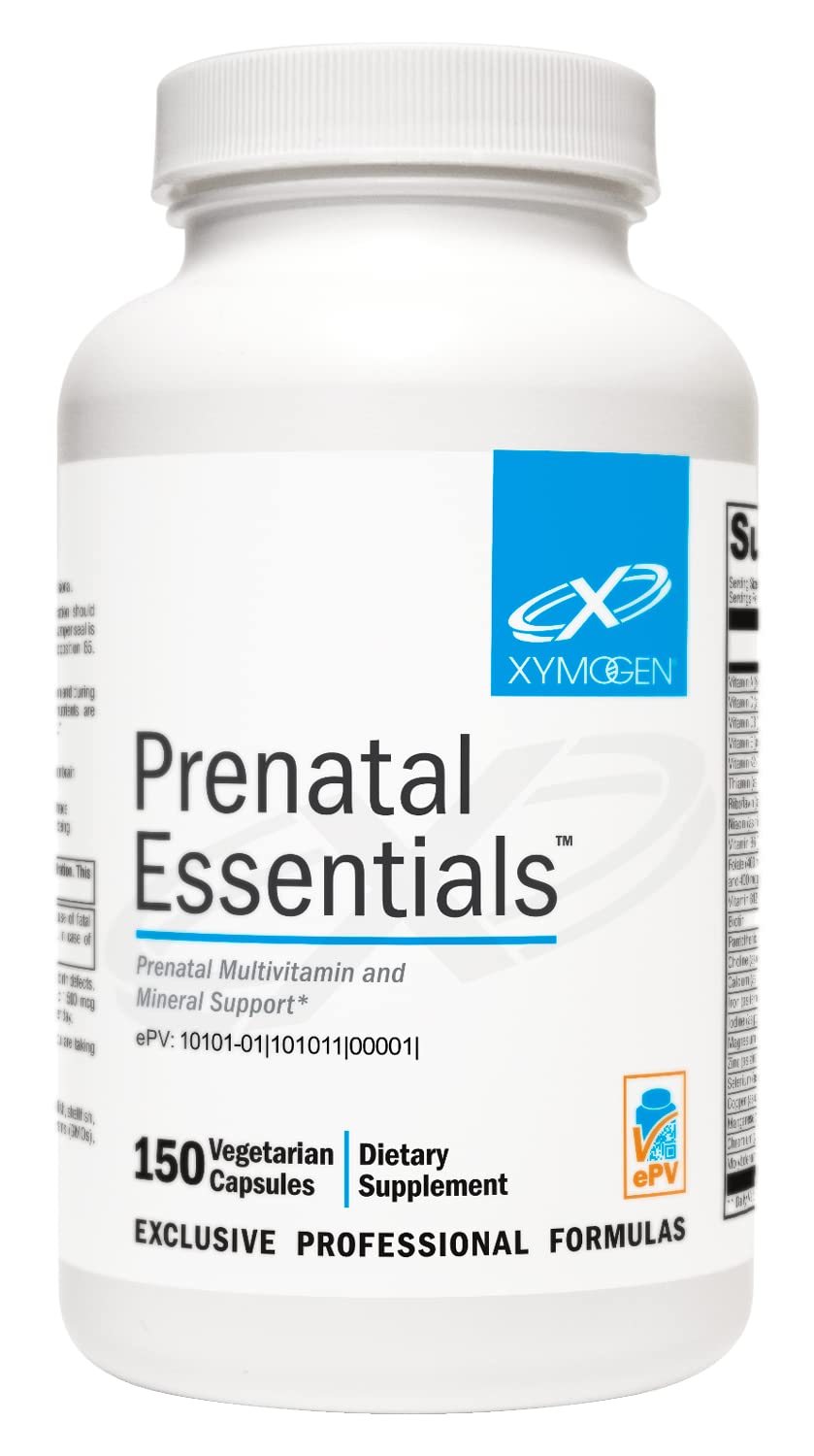 XYMOGEN Prenatal (150 Capsules) + Immune Essentials Daily (120 Capsules) 2-Product Bundle