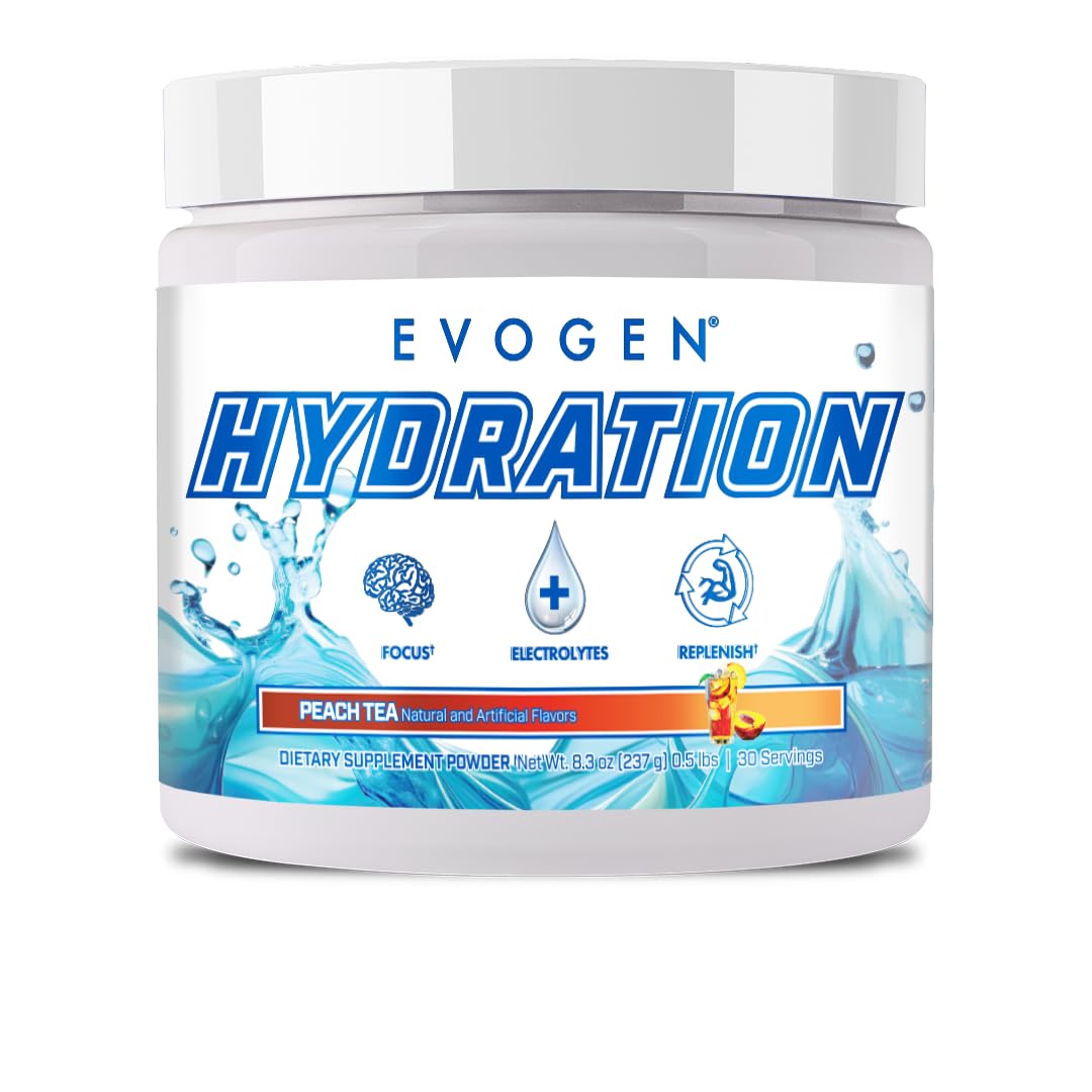 Evogen Hydration Sugar-Free Electrolytes | Lemon Lime | 30 Servings | Potassium, magnesium, sodium, calcium and coconut water with citicoline, taurine and B vitamins for energy and focus