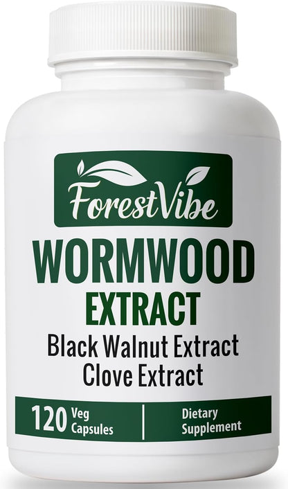Wormwood Complex with Black Walnut & Clove, 3-in-1 Herbal Blend, Sweet Wormwood Extract Capsules, 120 Vegan Capsules, 2 Month Supply, Non-GMO & Gluten Free Supplement