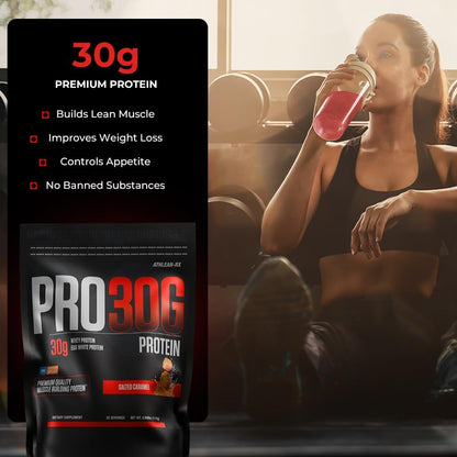 ATHLEAN-X PRO-30G, Premium Whey Protein Isolate Powder, French Vanilla Bean, Gluten-Free, Low Sugar, 30g of High Protein Powder for Muscle Recovery & Growth