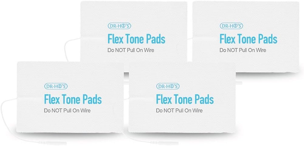 DR-HO’S Gel Pads Replacement Set, 2 Large Flex Tone Pairs and 4 Small Pad Pairs, Reusable Adhesive Compatible Pads for Electrotherapy Devices