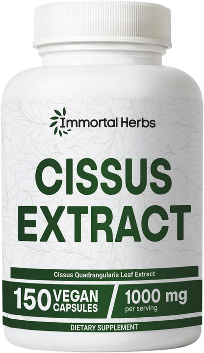 Cissus Quadrangularis Supplement 1000mg, 150 Pills, Pure Extract Powder with 40% Ketosterones, Non-GMO and Gluten-Free Cissus Extract Capsules for Men and Women