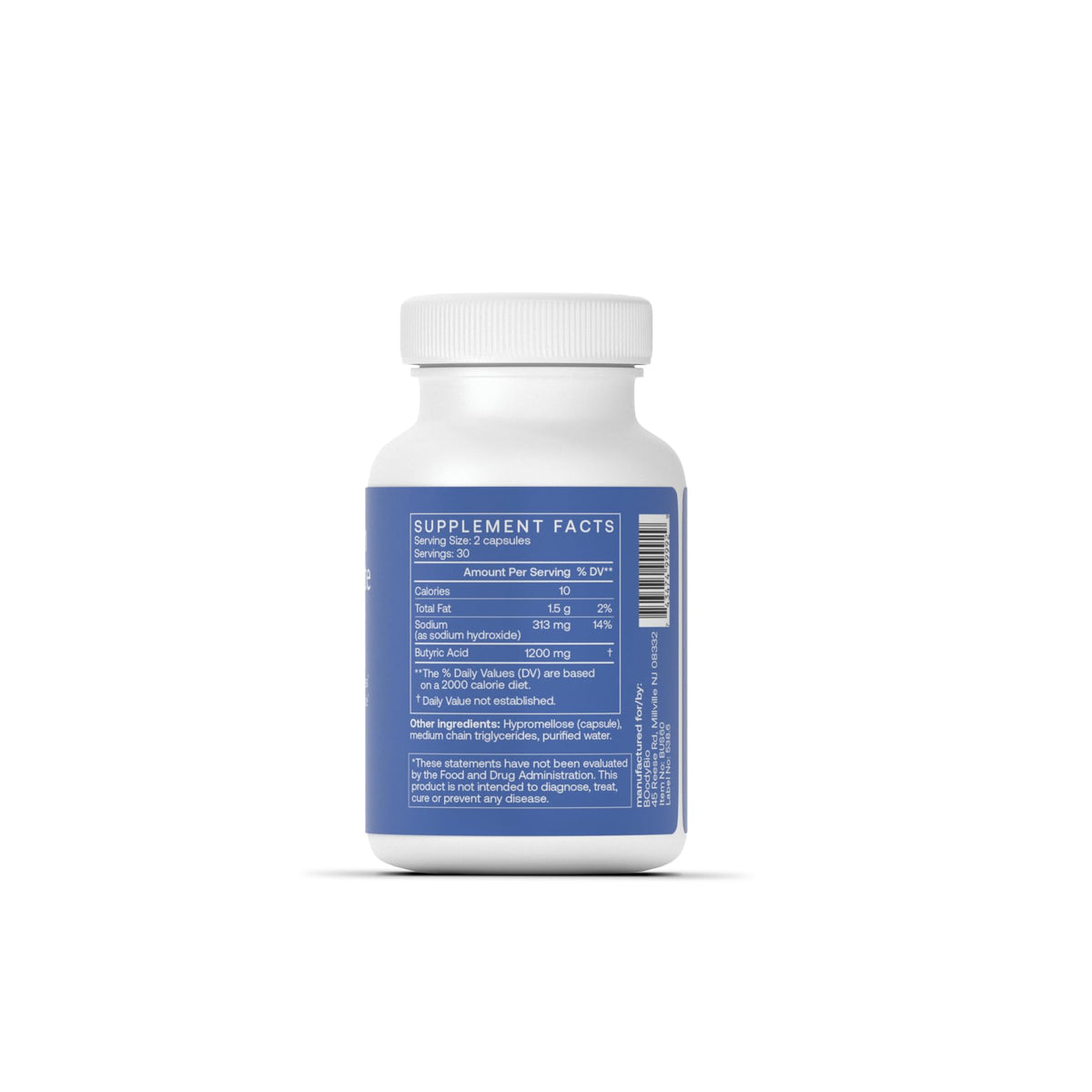 BodyBio Butyrate Sodium- Postbiotic for Gut & Digestive Support | Gut Health, Digestive Support, Bloating, Gas & Constipation Relief, Leaky Gut Repair