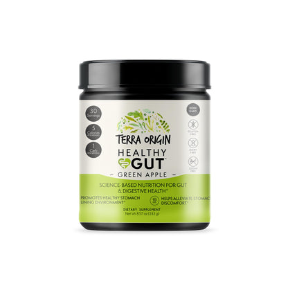TERRA ORIGIN Healthy Gut Powder (Berry Flavor) |30-Servings with L-Glutamine, Zinc, Glucosamine, Slippery Elm Bark, Marshmallow Root and More!