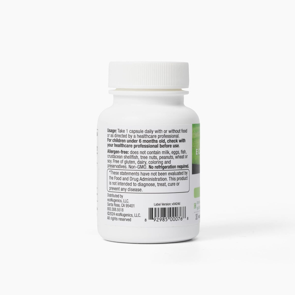 EcoNugenics PowerBiotic: Prebiotic, Probiotic & Postbiotic for Men & Women – 30 Capsules (1 Daily) – Supports Digestive Health, Gut Cleanse, Constipation Relief, Immune Function