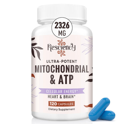 2326 MG Mitochondrial Supplements with ATP, Vitamins, CoQ10 & PQQ, More Effective Than Creatine HMB & Nitric Oxide, Energy, Endurance, Strength, Recovery & Muscle, Organic, 120 Capsules