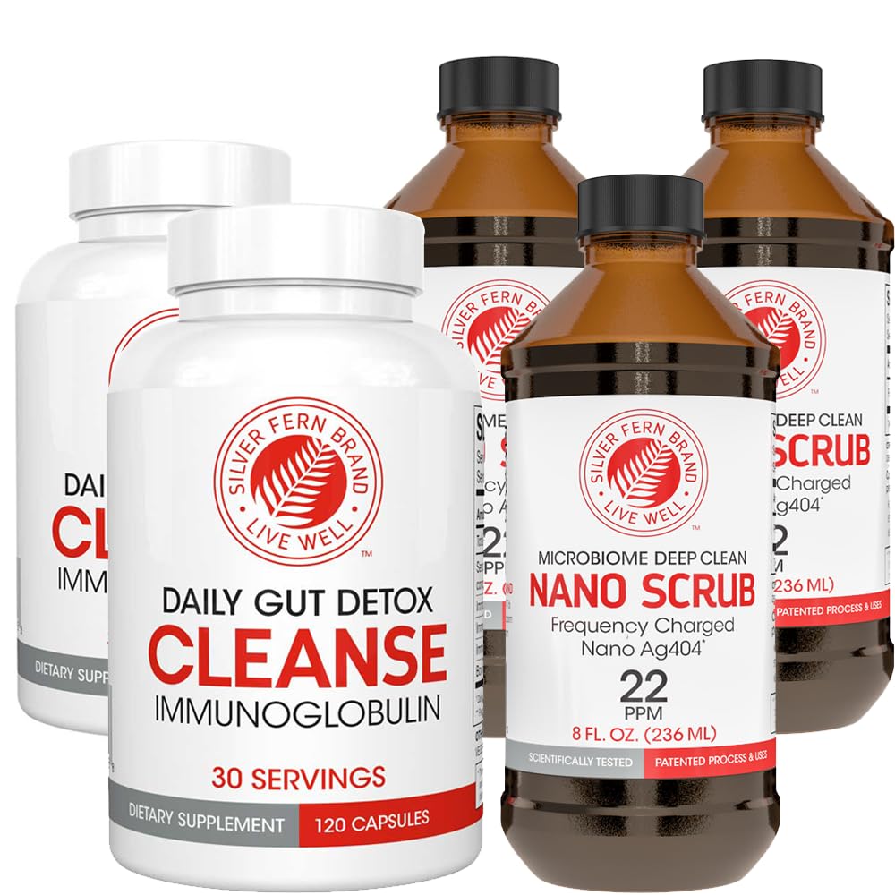 Silver Fern Cleanse - Daily Gut - 1 Bottle - 120 Capsules - 30 Day Supply | Immunoglobulin G, A & M -(IgG, IGA, IgM) - Digestive System & Immune System Support - Postbiotic