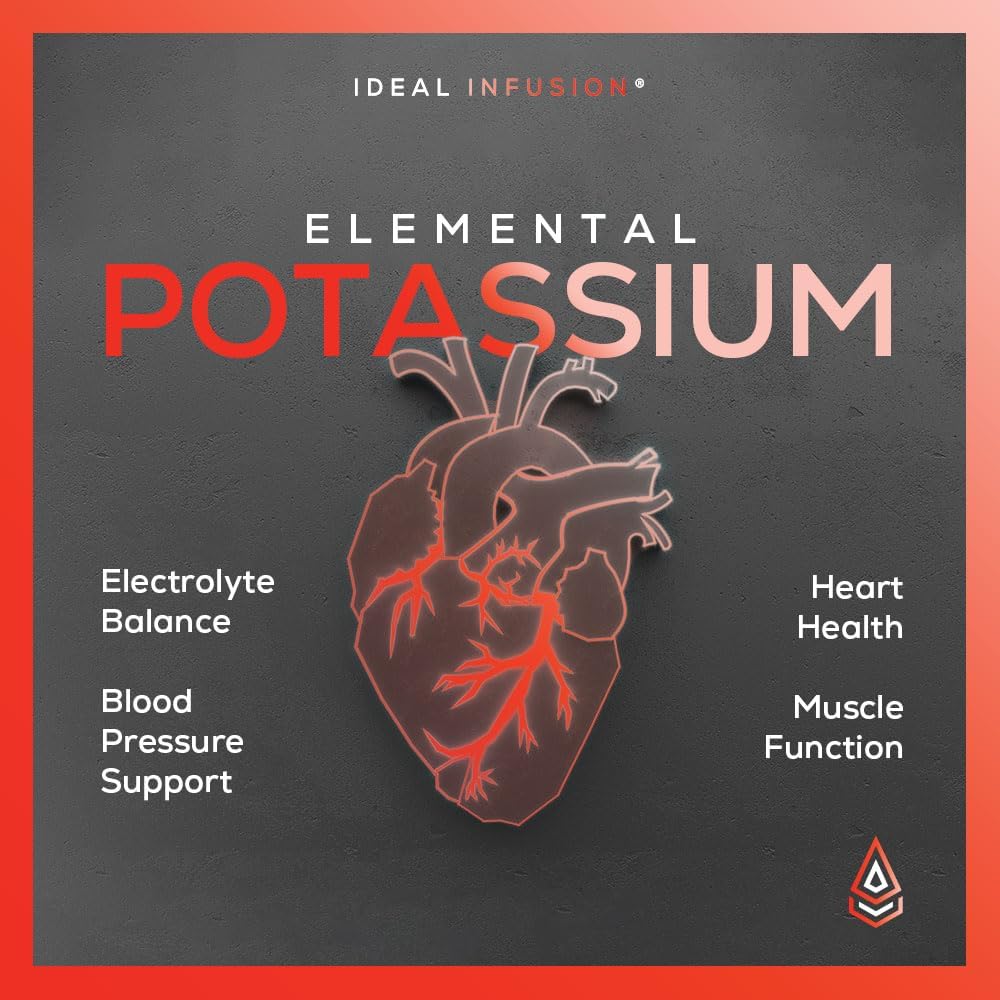 High Potency Potassium Malate 1300mg – Potassium Supplement for Electrolyte Balance, Heart, Muscle & Nerve Function – Elemental Potassium 500mg – Vegan – 240 Capsules