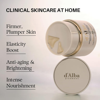 d'alba Piedmont Italian White Truffle Intensive Grinding Cream, Volufiline 50,000ppm, elasticity care and nourishment, Korean Skin Care