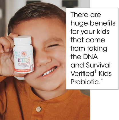 Silver Fern Brand Family Probiotics - Ultimate Adult Probiotic | (1 Bottle = 60 Capsules) Plus Ultimate Children's Probiotic for Kids (1 Bottle = 30 Chewables) Gut-Health Microbiome Support