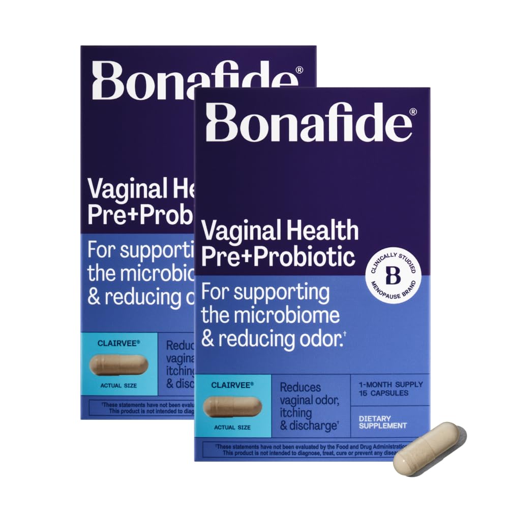 Bonafide Clairvee Vaginal Probiotic for Relief from Odor, Itching, & Discharge. — 1-Month Supply (15 Capsules)