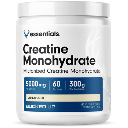 Bucked Up Pure Micronized Creatine Monohydrate for Women and Men - Easy to Mix and Unflavored - 5G Per Serving - 50 Servings - 250 Grams Per Container