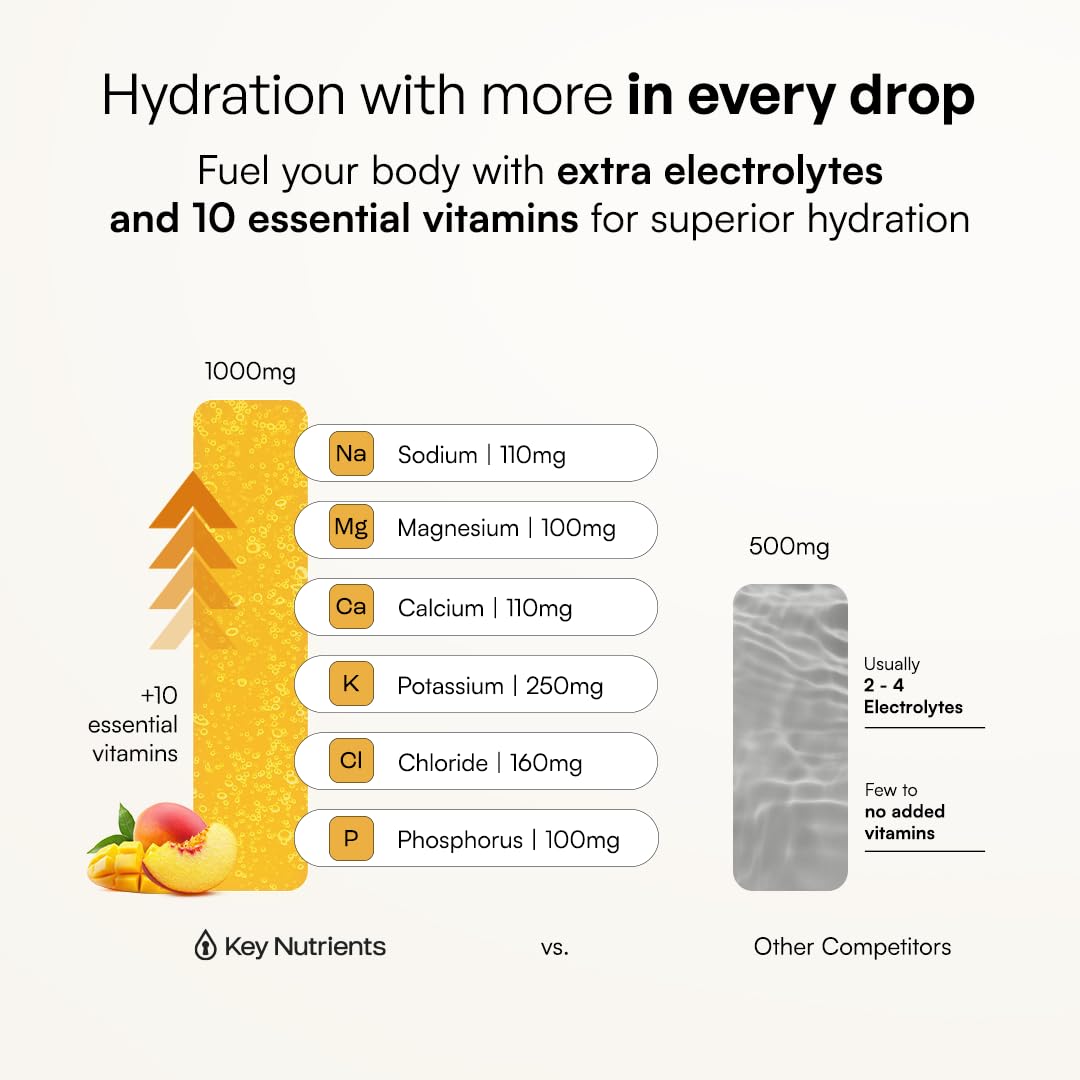 KEY NUTRIENTS Multivitamin Electrolyte Packets, No Sugar Variety Pack, 10Ct
