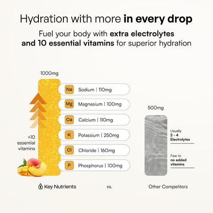 KEY NUTRIENTS Multivitamin Electrolyte Packets, No Sugar Variety Pack, 10Ct