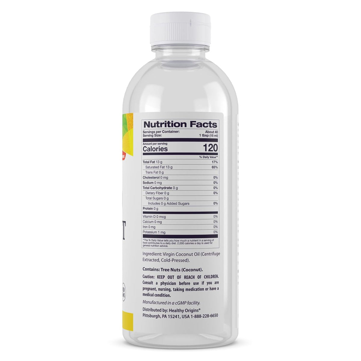 Healthy Origins Coconut Oil Liquid, 100% Virgin, 20 fl Oz