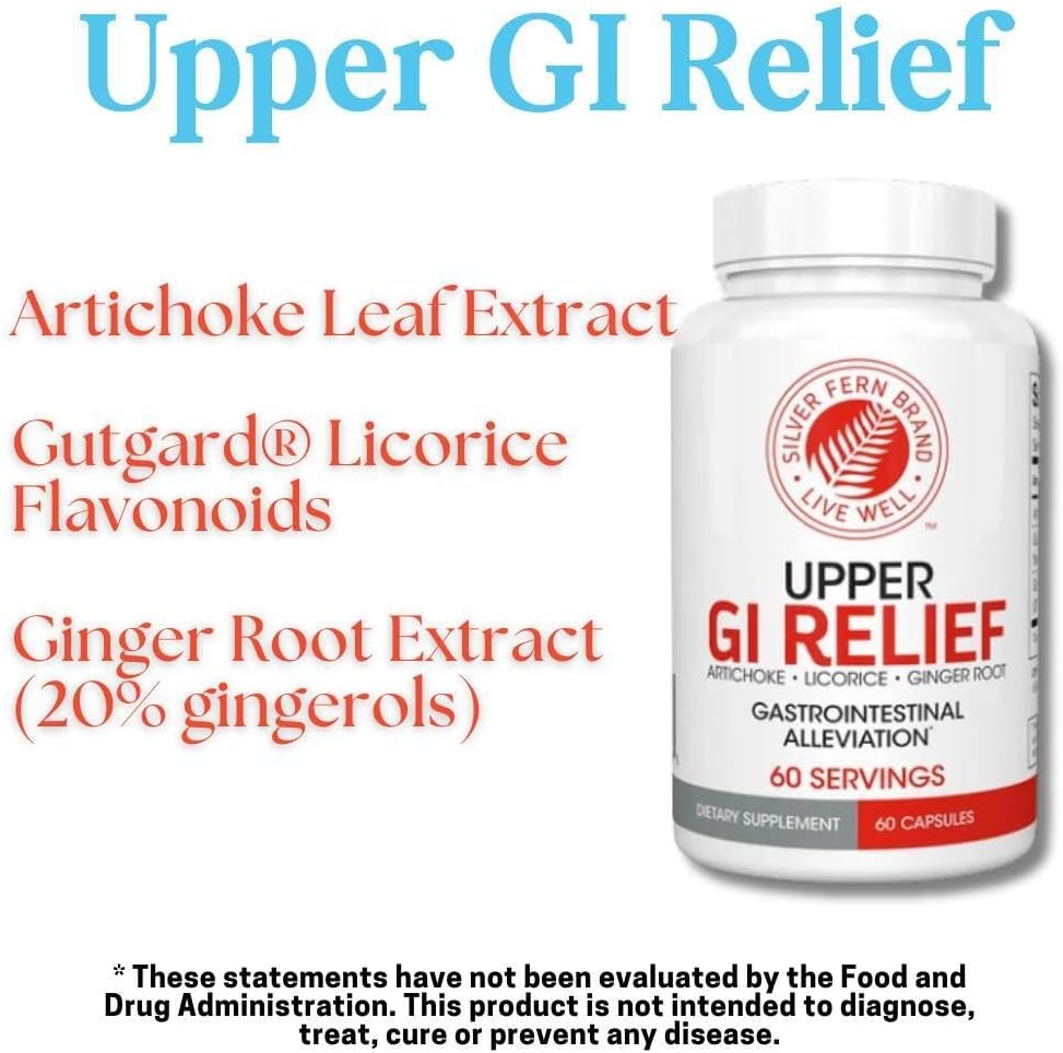 Silver Fern Brand - Upper and Lower GI Digestion Support Kit - GI Relief and Digestive Enzymes Bundle