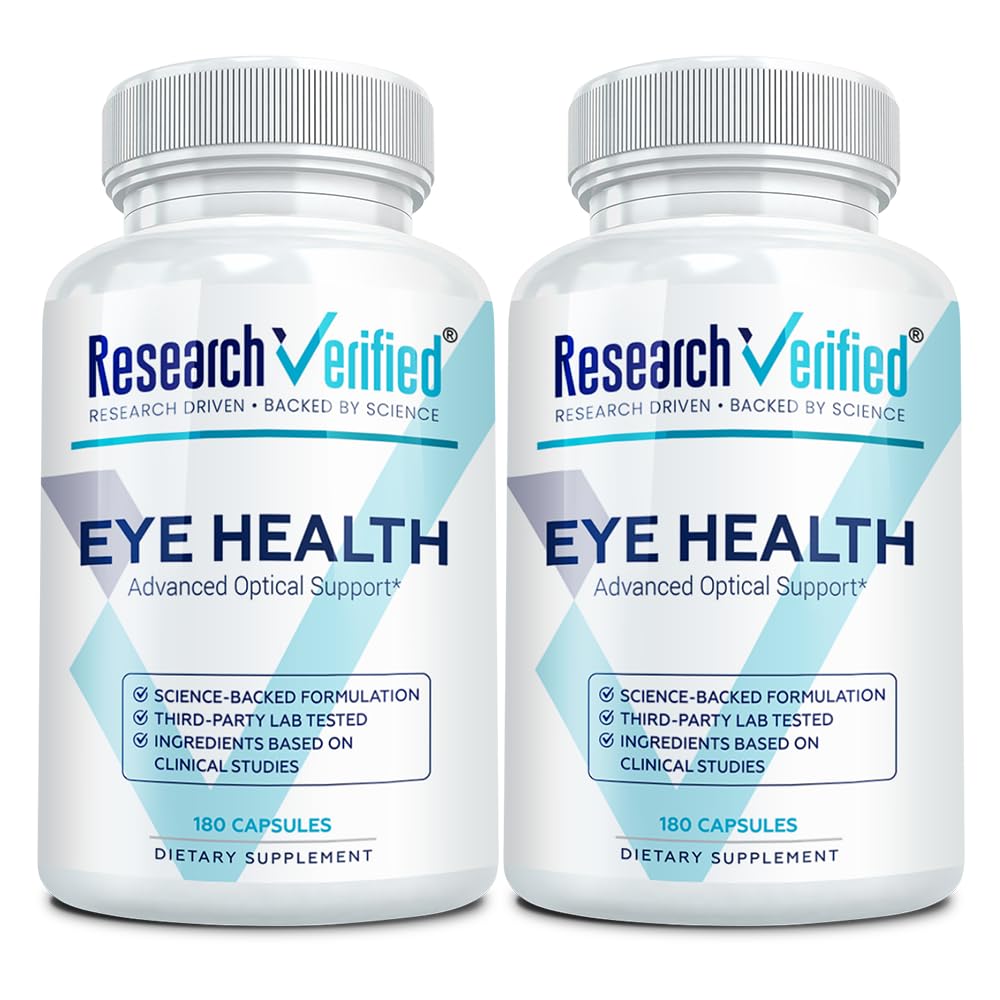 Research Verified Eye Health - Nourish and Protect Eyes and Vision, Support Healthy Retina, Improve Blood Supply to Eyes - Vitamins A, B, C, and E - 60 Capsules - Made in the USA
