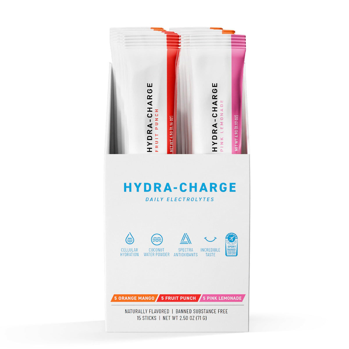 Kaged Electrolytes, Muscle Hydra-Charge Premium Electrolyte Powder, Hydration Electrolyte Powder, Pre Workout, Post Workout, Intra Workout, Fruit Punch, 60 Servings