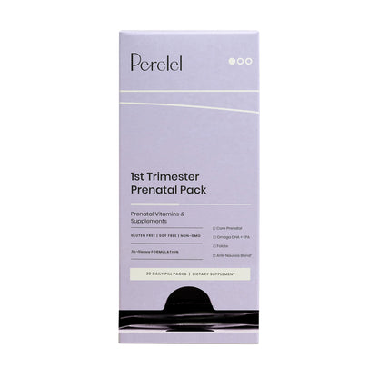 Perelel 1st Trimester Prenatal Pack - Prenatal Omega 3 Vitamins for Women - Gluten