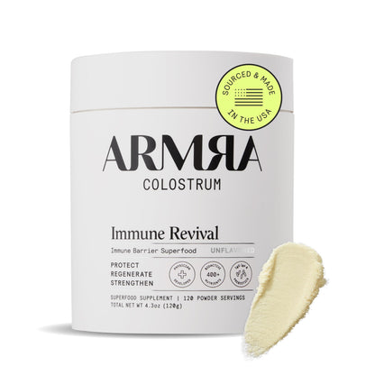 ARMRA Colostrum Powder | Unflavored | Gut Health & Bloating | Skin & Hair | Immunity | Keto, Gluten & Fat-Free | 120 Servings