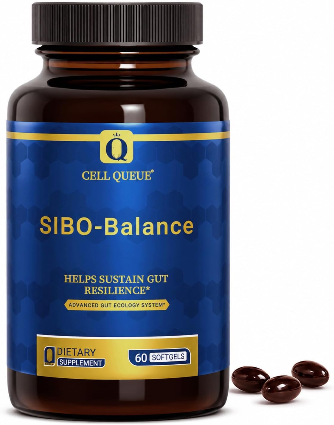 SIBO-Balance Gut Health Supplement with Dihydroberberine 60 Softgels | with Oregano Oil, Ginger, GutGard® Licorice & MicrobiomeX® Citrus | Supports Gut Microbial Balance, Digestive Health