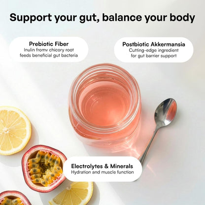 KEY NUTRIENTS Electrolytes Powder Bundle, Peach Mango 90 Servings + Gut Health Hydration Passionfruit Lemonade 16 Servings, Sugar Free Hydration Drink Mix with Vitamins, Minerals & Prebiotic Fiber