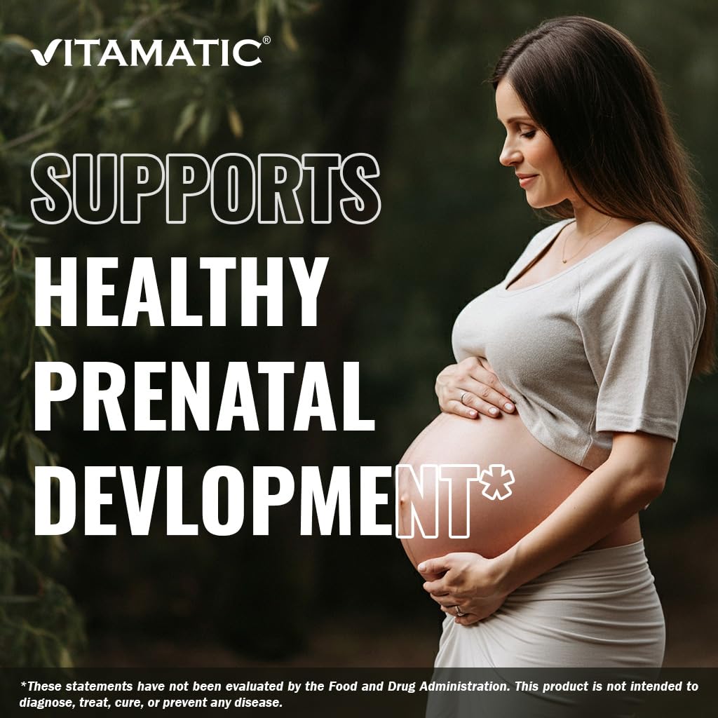 Vitamatic Folic Acid 1000 mcg (1 mg) - Vegetarian Tablets - 1667 mcg DFE - Vitamin B9 (240 Count (Pack of 1))