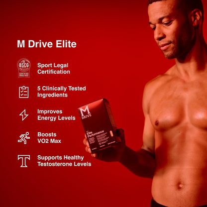 Mdrive Elite Multi - Natural Energy, Strength, Stress Relief, Lean Muscle, Immune Health Support from Zinc, Selenium, Manganese & Vitamin D, Enzymes for Digestive Support
