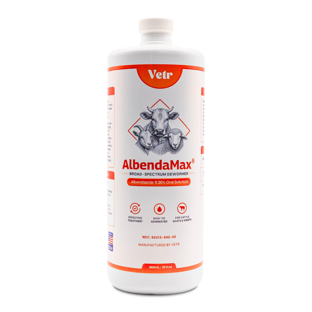 vetr AlbendaMax Oral Suspension, Liquid for Cattle, Sheep & Goats – 240 mL