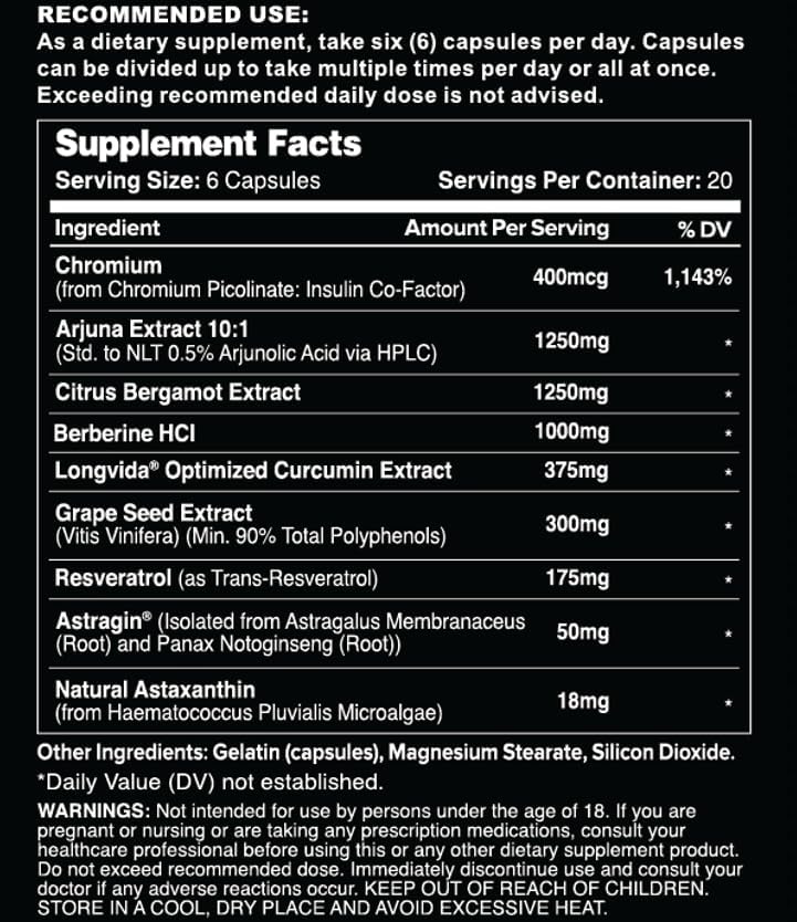 Leviathan IRE Complete Health Support - Overall Health & AntiOxidant Support with Longvida® Optimized Turmeric Curcumin, Grape Seed, Berberine, Arjuna, and Resveratrol
