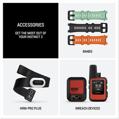 Garmin Instinct® 3 AMOLED, Rugged GPS Smartwatch, 45mm, Black
