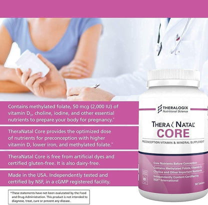yhn Core Preconception Vitamin & Mineral Supplement (90 Day Supply) | Prenatal Vitamin & Fertility