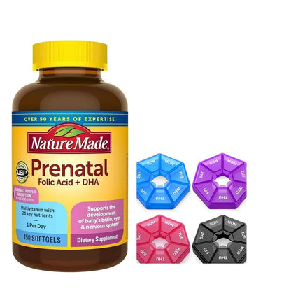 Nature Made Prenatal with Folic Acid + DHA, 200mg Prenatal Vitamin and Mineral Supplement