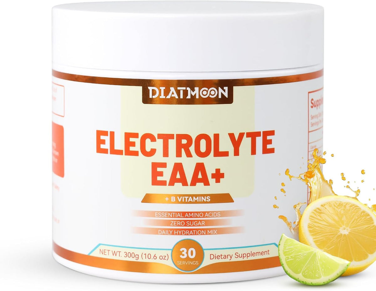 EAAs Electrolytes Powder, Essential Amino Acids Supplement, EAA & BCAA Powder, with B-Vitamins and Minerals – Hydration Drink Supplement, Keto Friendly, No Sugar- 30 Servings