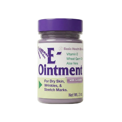 Basic Brands - Vitamin E Ointment - 2oz - Moisture Enhancing - Can Help Reduce Appearance of Scars, Stretch Marks, Fine Lines & Wrinkles - 2-Pack